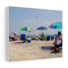 Load image into Gallery viewer, Canvas Print Wildwood Crest New Jersey NJ Sunny Day Beach
