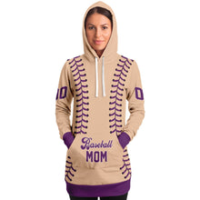 Load image into Gallery viewer, Personalized Long Hoodie Coral & Purple