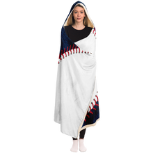 Load image into Gallery viewer, Baseball Gift Ideas New York Baseball Personalized Hooded Blanket Blue & White