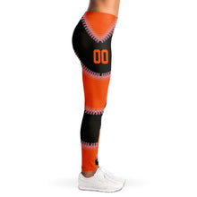 Load image into Gallery viewer, New York Personalized Leggings Black & Orange