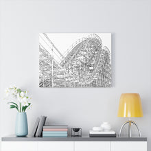 Load image into Gallery viewer, Art Sketch Wall Art Print Wildwood Wooden Boardwak Roller Coaster