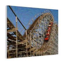 Load image into Gallery viewer, Gouache Digital Art painting Wildwood Wooden Roller Coaster Wall Art Print