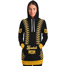 Load image into Gallery viewer, Pittsburgh Personalized Long Hoodie Black & Gold