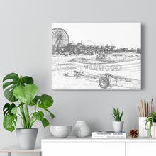 Load image into Gallery viewer, Art Sketch Wall Art Print Wildwood Crest life guard boats New Jersey beach