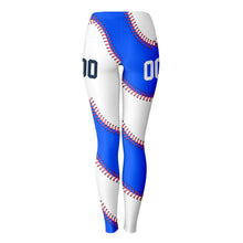 Load image into Gallery viewer, Personalized Leggings Blue & White