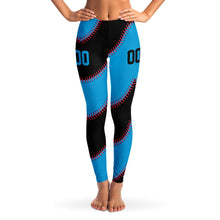 Load image into Gallery viewer, Miami Personalized Leggings Black & Blue