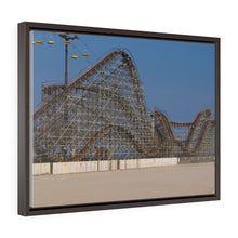 Load image into Gallery viewer, Canvas Print Piers Amusement Park Wooden Roller Coaster Beach