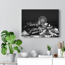 Load image into Gallery viewer, Black and White Photography Wall Art Print Moreys Piers Wildwood NJ