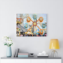 Load image into Gallery viewer, Gouache Digital Art painting Wall Art Print Moreys Piers Wildwood Ferris Wheel NJ