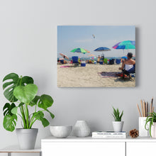 Load image into Gallery viewer, Canvas Print Wildwood Crest New Jersey NJ Sunny Day Beach