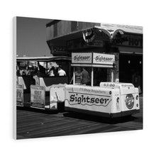 Load image into Gallery viewer, Black and White Photography Wall Art Print Wildwood NJ Tramcar