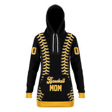 Load image into Gallery viewer, Pittsburgh Personalized Long Hoodie Black & Gold
