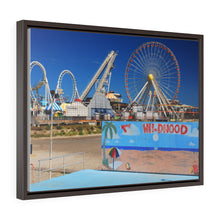 Load image into Gallery viewer, Canvas Print Wildwood New Jersey shore Big Ferris Wheel Ocean View