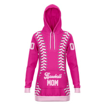 Load image into Gallery viewer, Barbie Baseball Personalized Long Hoodie Pink