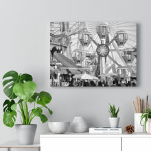 Load image into Gallery viewer, Black and White Photography Wall Art Print Morey's Piers Wildwood New Jersey