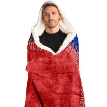 Load image into Gallery viewer, Chicago Baseball Personalized Hooded Blanket Blue & Red