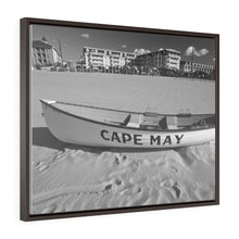 Load image into Gallery viewer, Black and White Photography Wall Art Print Lifeboat Beach Cape May NJ