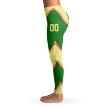 Load image into Gallery viewer, Personalized Leggings Green and Yellow