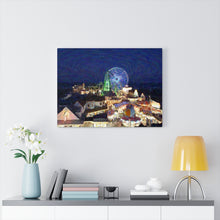 Load image into Gallery viewer, Gouache Digital Art painting Wall Art Print Morey's Piers Wildwood New Jersey Skyline