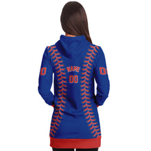 Load image into Gallery viewer, Chicago Blue Baseball Personalized Longline Hoodie