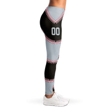 Load image into Gallery viewer, Chicago Personalized Leggings Black & Silver