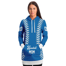 Load image into Gallery viewer, Personalized Long Hoodie Blue & White