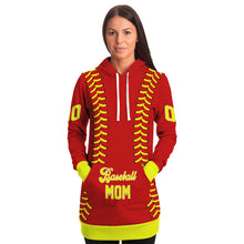 Load image into Gallery viewer, Softball Personalized Long Hoodie Red