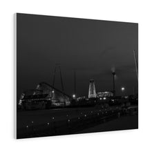 Load image into Gallery viewer, Black and White Photography Wall Art Print Sunset Wildwood New Jersey