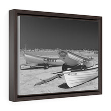 Load image into Gallery viewer, Black and White Photography Wall Art Print Wildwood Crest life guard boats New Jersey beach