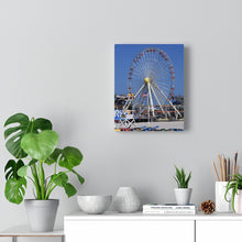 Load image into Gallery viewer, Canvas Print Wildwood Jersey Shore Morey's Piers Amusement Park Rides Ferris Wheel Beach