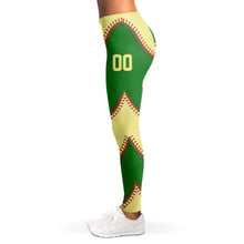 Load image into Gallery viewer, Personalized Leggings Green and Yellow