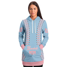 Load image into Gallery viewer, Personalized Long Hoodie Light Blue & Pink