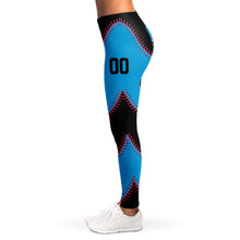 Load image into Gallery viewer, Miami Personalized Leggings Black & Blue