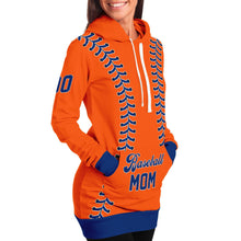 Load image into Gallery viewer, New York Orange Baseball Personalized Longline Hoodie