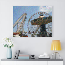 Load image into Gallery viewer, Gouache Digital Art painting Wildwood Jersey shore Swings Wall Art Print
