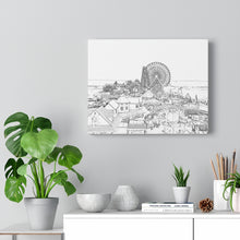 Load image into Gallery viewer, Art Sketch Wall Art Print Moreys Piers Wildwood NJ Beach Decor