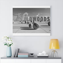 Load image into Gallery viewer, Wildwood NJ Crest Sign Black and White Photography Wall Art Print