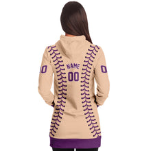 Load image into Gallery viewer, Personalized Long Hoodie Coral & Purple