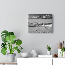 Load image into Gallery viewer, Black and White Photography Wall Art Print Lifeboat Beach Cape May NJ