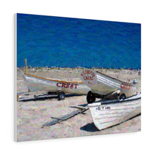Load image into Gallery viewer, Gouache Digital Art painting Wall Art Print Wildwood Crest life guard boats New Jersey beach