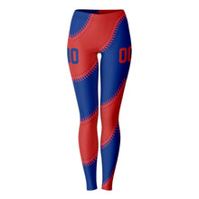 Load image into Gallery viewer, Chicago Personalized Leggings Red & Blue