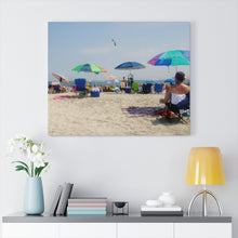 Load image into Gallery viewer, Canvas Print Wildwood Crest New Jersey NJ Sunny Day Beach