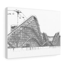 Load image into Gallery viewer, Art Sketch Wall Art Print Wildwood NJ Beach Wooden Boardwak Roller Coaster