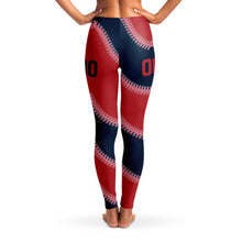 Load image into Gallery viewer, Boston Personalized Leggings Red & Blue