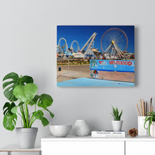 Load image into Gallery viewer, Canvas Print Wildwood New Jersey shore Big Ferris Wheel Ocean View