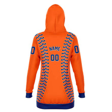 Load image into Gallery viewer, New York Orange Baseball Personalized Longline Hoodie