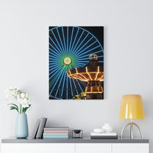 Load image into Gallery viewer, Canvas Print Wildwood Jersey Shore Morey's Piers Amusement Park Ferris Wheel Swings