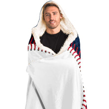 Load image into Gallery viewer, New York Baseball Personalized Hooded Blanket Blue & White