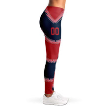 Load image into Gallery viewer, Boston Personalized Leggings Red & Blue