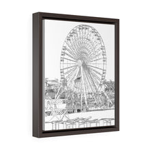 Load image into Gallery viewer, Art Sketch Wall Art Print Wildwood Jersey shore Morey's Piers amusement park Swings Big Ferris Wheel